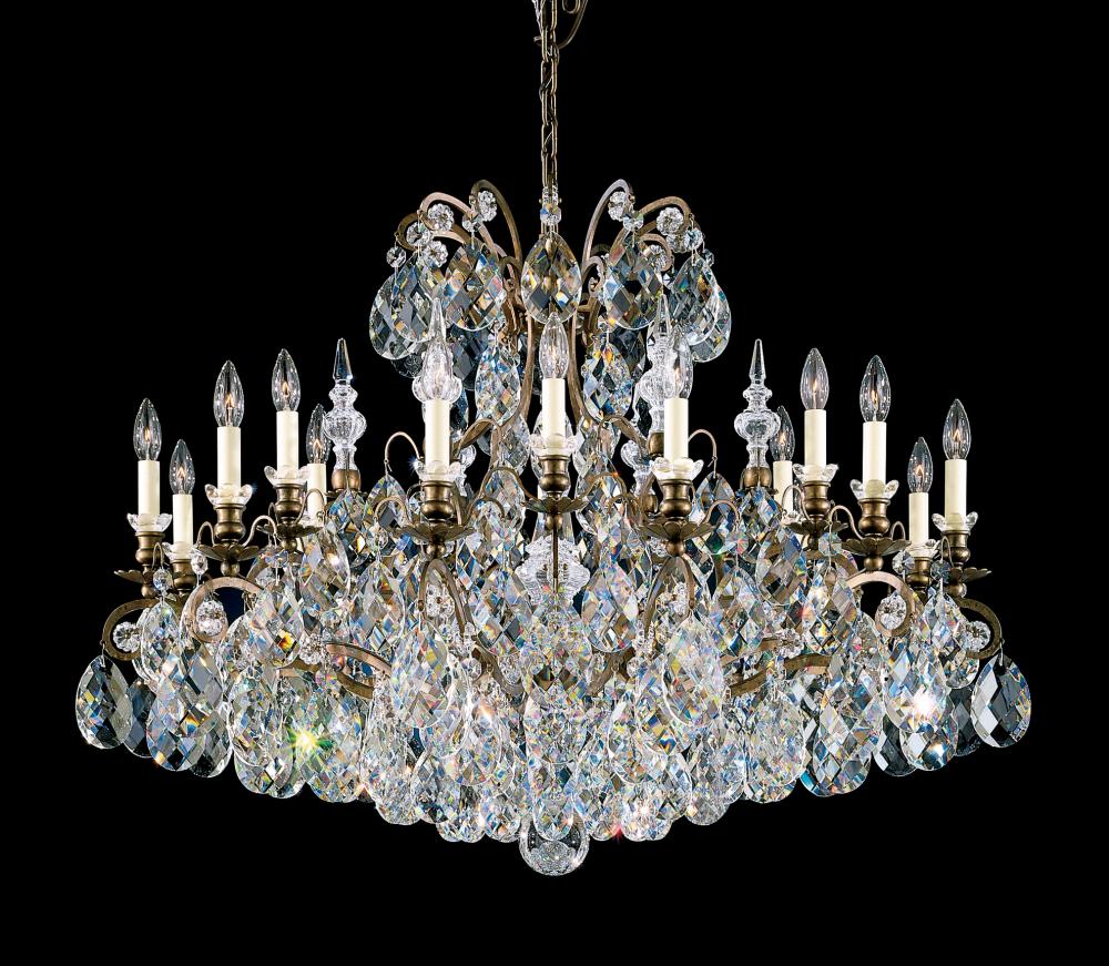 Renaissance 19 Light 120V Chandelier in Heirloom Bronze with Clear Heritage Handcut Crystal