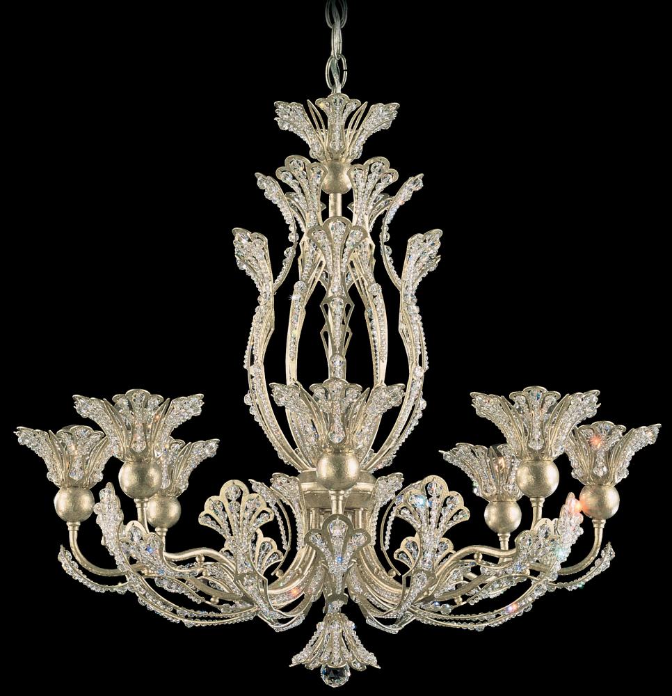 Rivendell 8 Light 120V Chandelier in Antique Silver with Clear Radiance Crystal