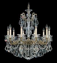 Schonbek 1870 5074-76R - La Scala 10 Light 120V Chandelier in Heirloom Bronze with Clear Radiance Crystal