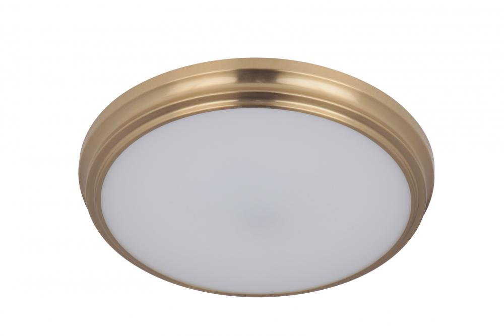 X66 Series 1 Light 11" LED Flushmount in Satin Brass