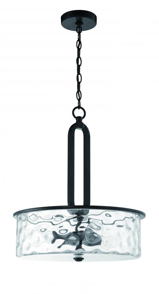 Collins 3 Light Pendant in Flat Black