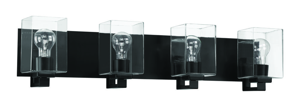 McClane 4 Light Vanity in Flat Black