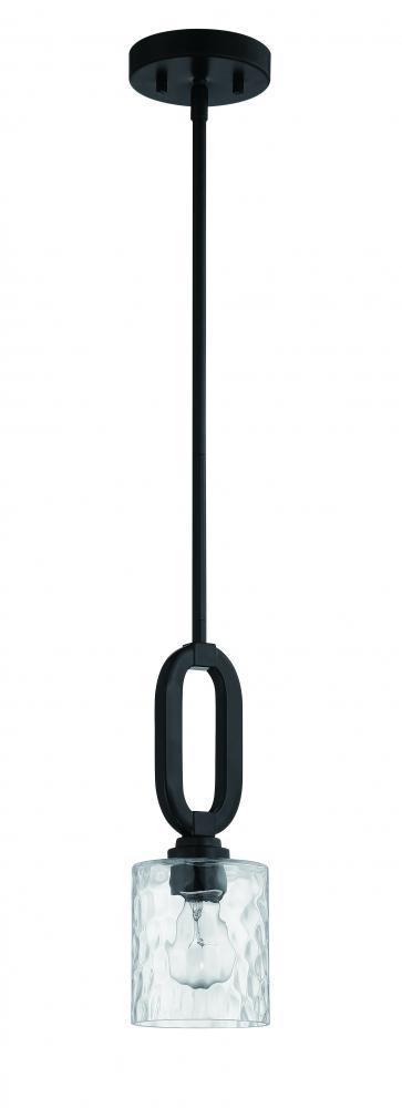 Collins 1 Light Mini Pendant in Flat Black