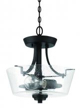 Craftmade 41952-ESP-CS - Grace 2 Light Convertible Semi Flush in Espresso (Clear Seeded Glass)