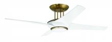 Craftmade CAM54WSB4 - 54" Cam in White/Satin Brass w/ White Blades