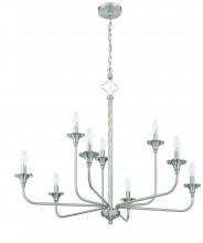 Craftmade 57029-BNK - Jolenne 9 Light Two-Tier Chandelier in Brushed Polished Nickel