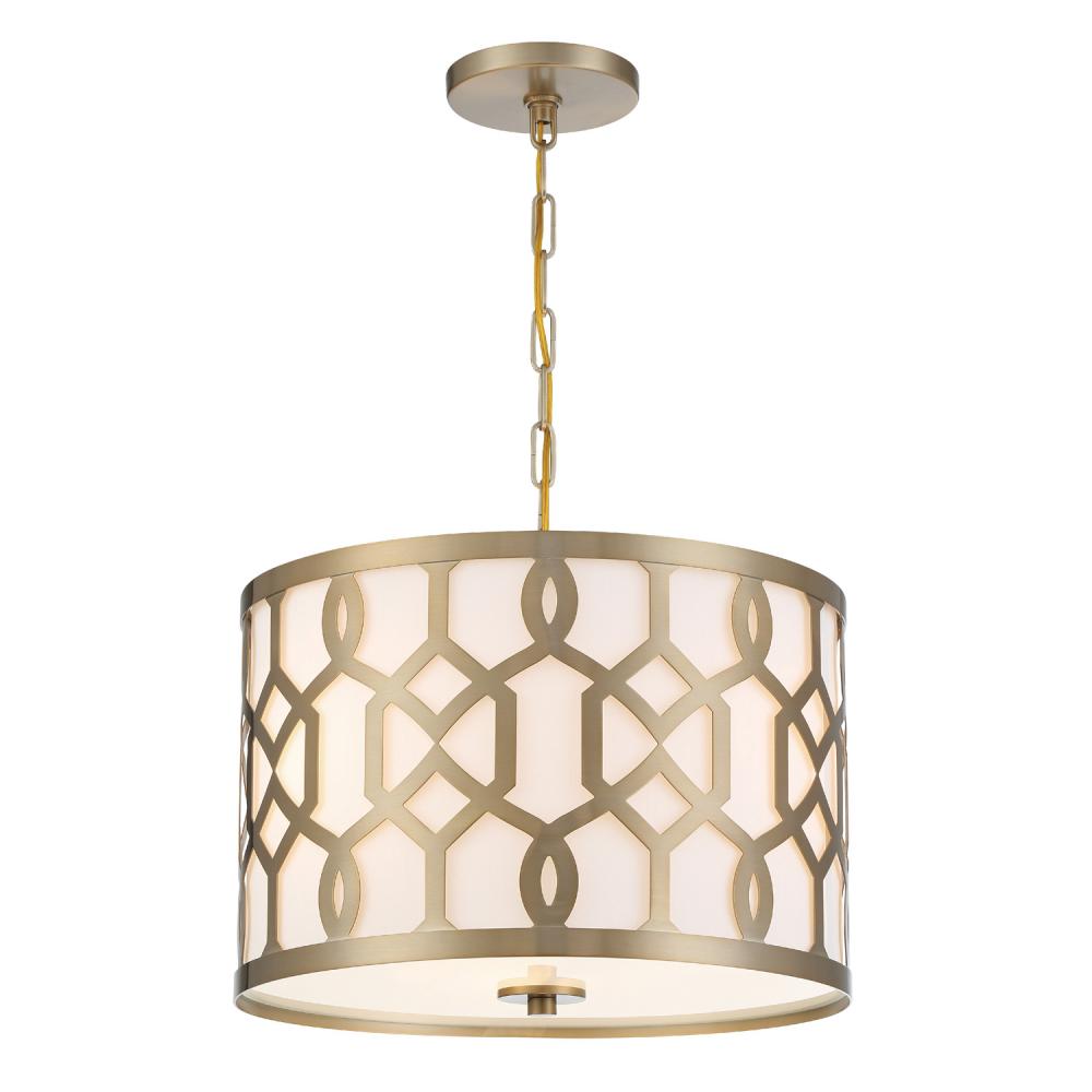 Libby Langdon Jennings 3 Light Aged Brass Chandelier