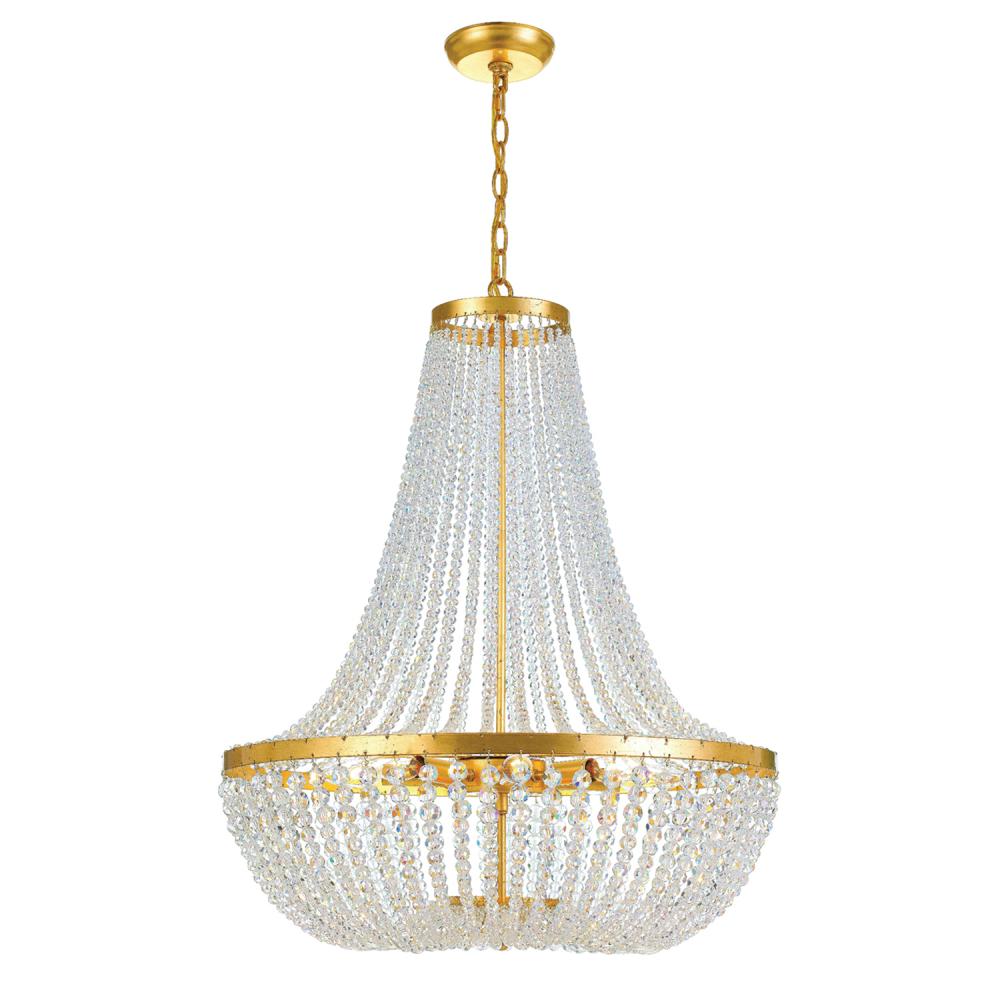 Rylee 8 Light Antique Gold Chandelier