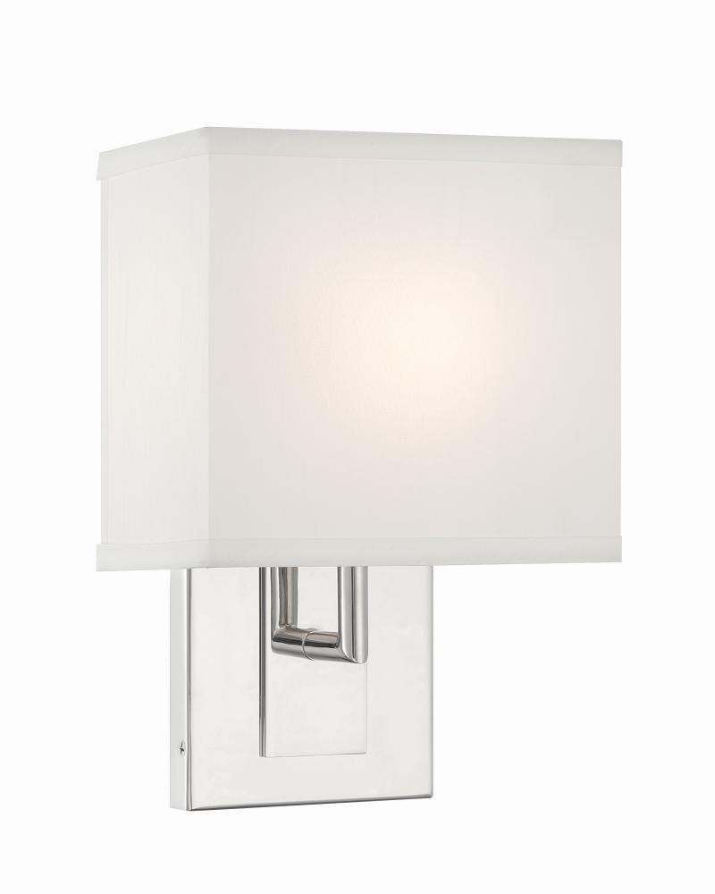 Brent 1 Light Polished Nickel Sconce