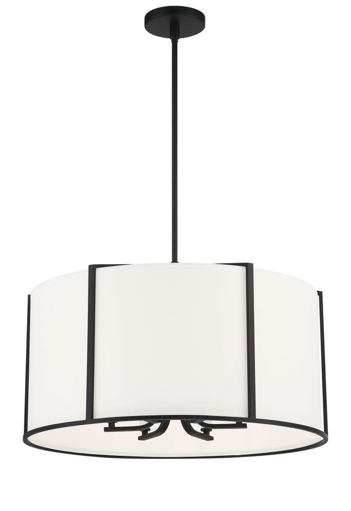 Carlyn 6 Light Black Chandelier