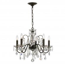 Crystorama 3025-EB-CL-MWP - Butler 5 Light Hand Cut Crystal English Bronze Chandelier