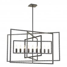 Crystorama 337-RS - Capri 9 Light Raw Steel Chandelier