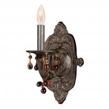 Crystorama 5201-VB-AMBER - Paris Market 1 Light Amber Crystal Venetian Bronze Sconce