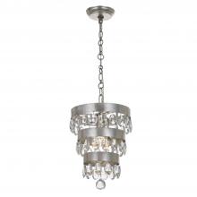 Crystorama 6103-SA - Perla 1 Light Antique Silver Mini Pendant