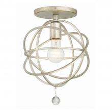 Crystorama 9220-OS_CEILING - Solaris 1 Light Olde Silver Semi Flush Mount