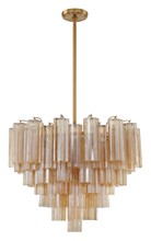 Crystorama ADD-312-AG-AM - Addis 12 Light Aged Brass Chandelier