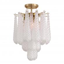 Crystorama OLL-6004-AG-CL_CEILING - Ollie 4 Light Aged Brass Semi Flush Mount