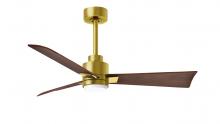 Matthews Fan Company AKLK-BRBR-WN-42 - Alessandra 3-blade transitional ceiling fan in brushed brass finish with walnut blades. Optimized