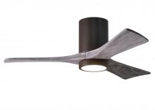 Matthews Fan Company IR3HLK-TB-BW-42 - Irene-3HLK three-blade flush mount paddle fan in Textured Bronze finish with 42” solid barn wood