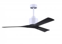 Matthews Fan Company NK-MWH-BK-52 - Nan 6-speed ceiling fan in Matte White finish with 52” solid matte black wood blades