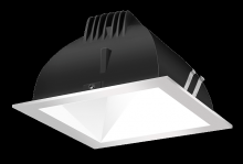 RAB Lighting NDLED6SD-80YHC-W-S - RECESSED DOWNLIGHTS 20 LUMENS NDLED6SD 6 INCH SQUARE UNIVERSAL DIMMING 80 DEGREE BEAM SPREAD 3000K