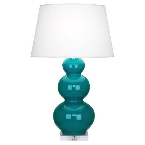 Peacock Triple Gourd Table Lamp