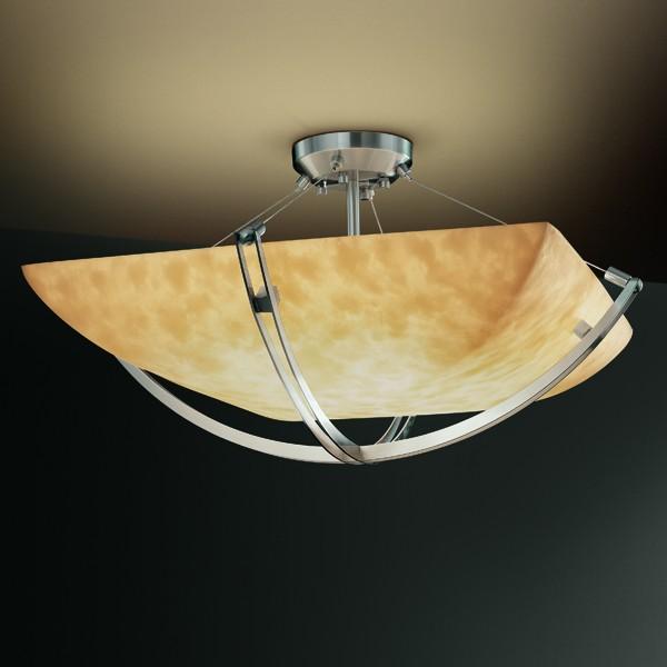 24" LED Semi-Flush Bowl w/ Crossbar