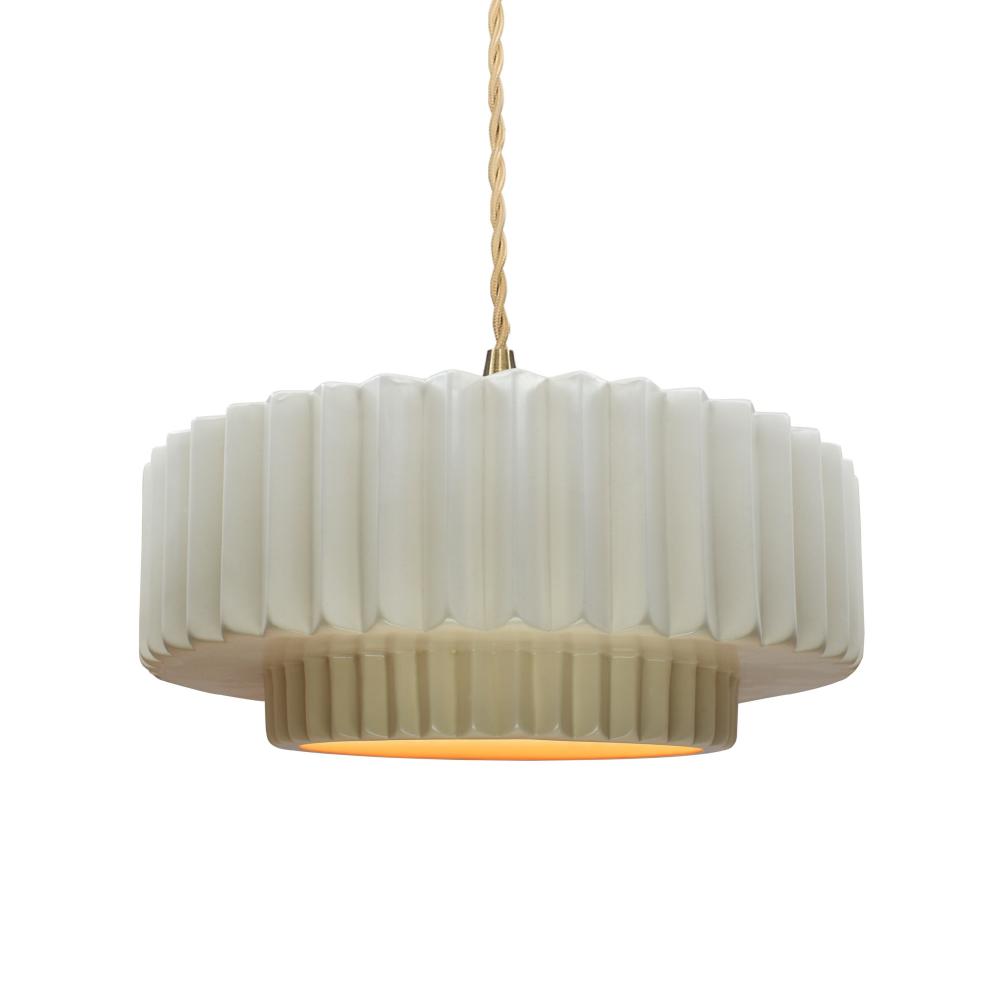 Medium Tier Pleated 1-Light Pendant