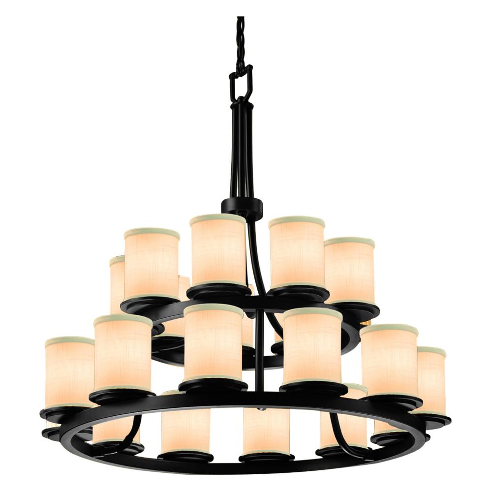 Dakota 21-Light 2-Tier Ring LED Chandelier