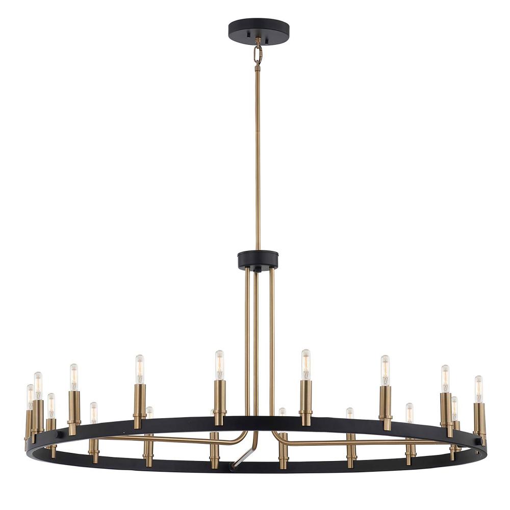 Clayton 42” 1-Tier 18-Light Chandelier