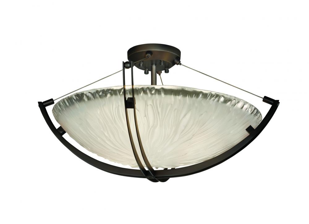 24" LED Semi-Flush Bowl w/ Crossbar