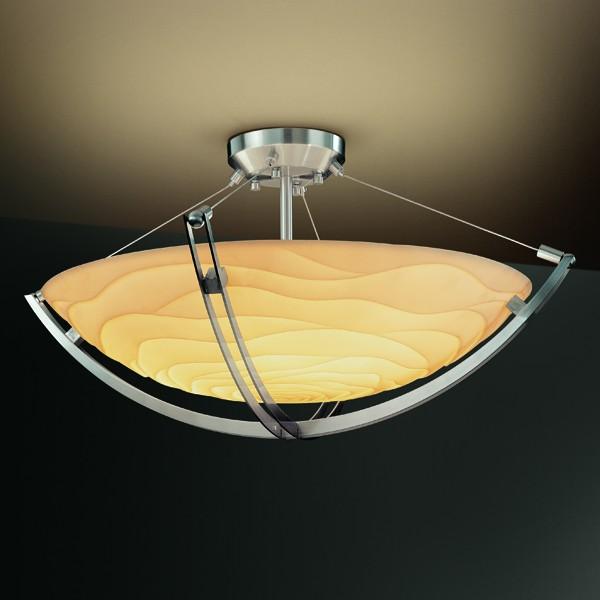 24" LED Semi-Flush Bowl w/ Crossbar