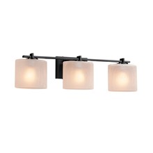 Justice Design Group FSN-8443-30-FRCR-MBLK - Era 3-Light Bath Bar