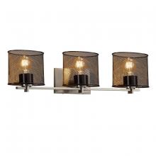 Justice Design Group MSH-8443-30-NCKL - Era 3-Light Bath Bar