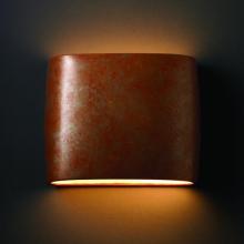 Justice Design Group CER-8855-PATR-LED2-2000 - Wide ADA Oval LED Wall Sconce- Open Top & Bottom