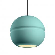 Justice Design Group CER-6415-RFPL-MBLK-BKCD - Large Sphere 1-Light Pendant