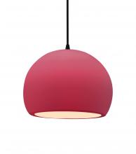 Justice Design Group CER-6533-CRSE-MBLK-BKCD - Medium Globe 1-Light Pendant