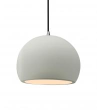 Justice Design Group CER-6533-MAT-NCKL-BKCD - Medium Globe 1-Light Pendant