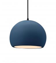 Justice Design Group CER-6533-MDMT-MBLK-BKCD - Medium Globe 1-Light Pendant