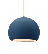 Justice Design Group CER-6533-MID-NCKL-BEIG-TWST - Medium Globe 1-Light Pendant