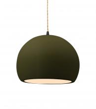 Justice Design Group CER-6533-MGRN-MBLK-BEIG-TWST - Medium Globe 1-Light Pendant