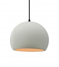 Justice Design Group CER-6533-MTGD-MBLK-BKCD - Medium Globe 1-Light Pendant