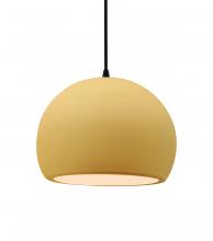 Justice Design Group CER-6533-MYLW-MBLK-BKCD - Medium Globe 1-Light Pendant