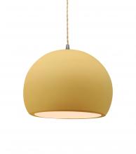 Justice Design Group CER-6533-MYLW-NCKL-BEIG-TWST - Medium Globe 1-Light Pendant