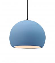 Justice Design Group CER-6533-SKBL-MBLK-BKCD - Medium Globe 1-Light Pendant