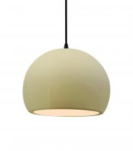 Justice Design Group CER-6533-VAN-MBLK-BKCD - Medium Globe 1-Light Pendant