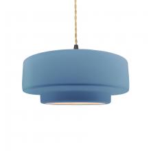 Justice Design Group CER-6543-SKBL-MBLK-BEIG-TWST - Medium Tier 1-Light Pendant