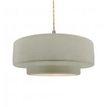 Justice Design Group CER-6545-CKC-NCKL-BEIG-TWST - Large Tier 1-Light Pendant