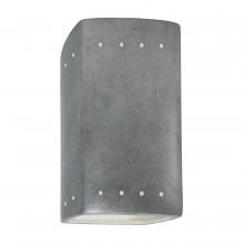 Justice Design Group CER-0925W-ANTS-LED1-1000 - Small LED Rectangle w/ Perfs - Open Top & Bottom (Outdoor)