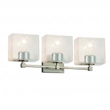 Justice Design Group FSN-8423-55-SEED-NCKL - Tetra 3-Light Bath Bar